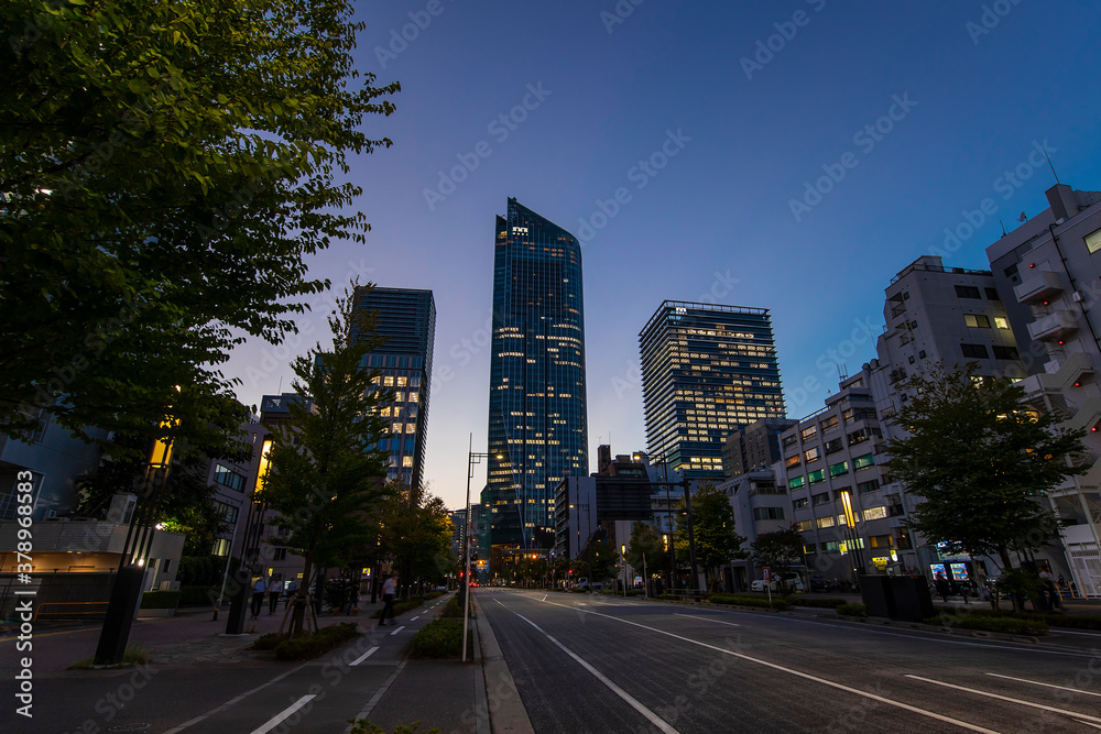 Obraz premium 虎ノ門ヒルズ夜景