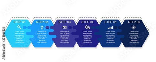 Business data visualization.  Abstract Process chart or graph elements, diagram with step option parts or processes. Vector business template for presentation. Creative concept for infographic.