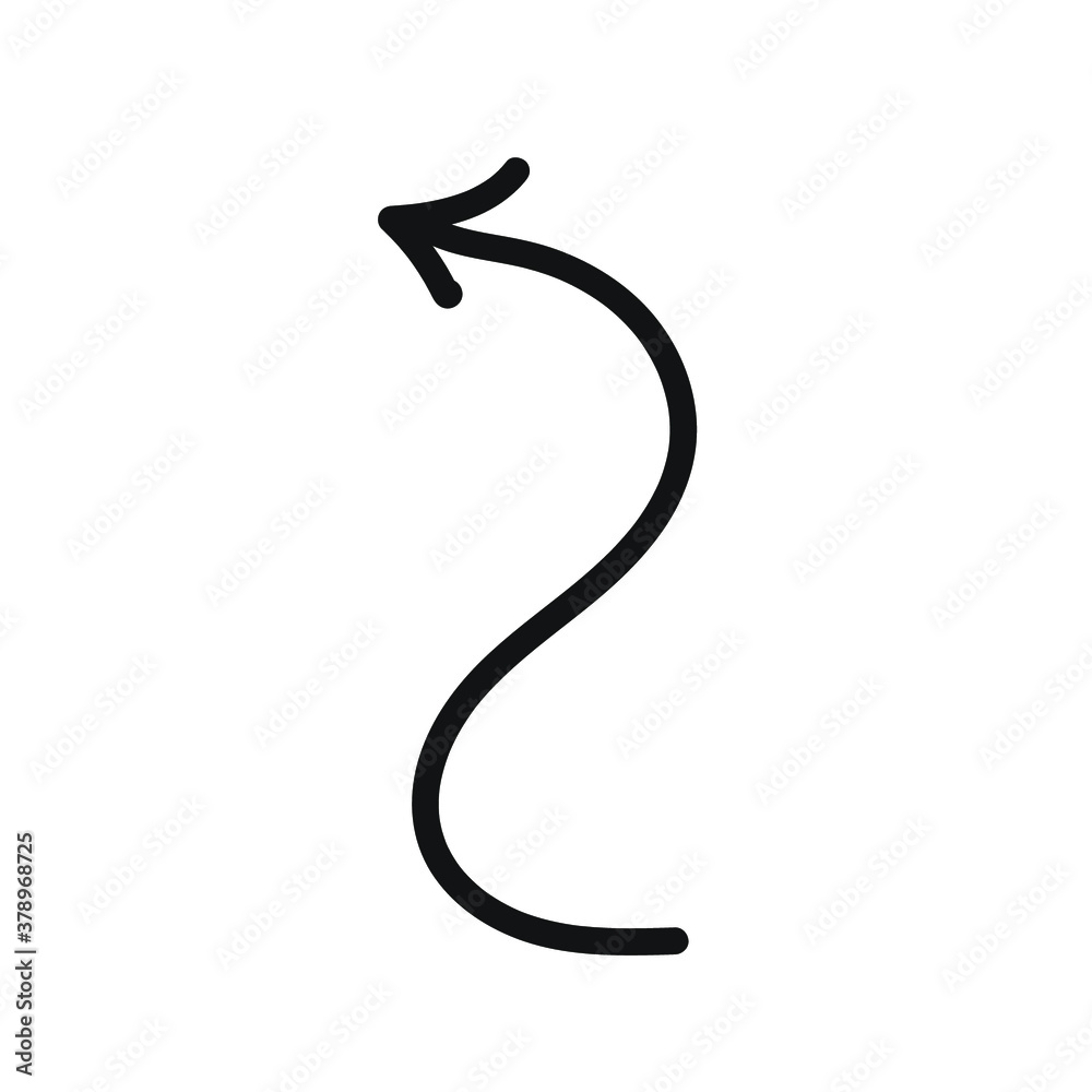 Hand Drawn Marker Icon. Arrow, circle, delete, line, marker, smudge, up, down, thin line web symbol on white background - vector illustration eps10