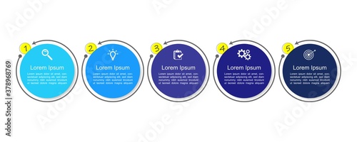Business data visualization.  Abstract Process chart or graph elements, diagram with step option parts or processes. Vector business template for presentation. Creative concept for infographic.
