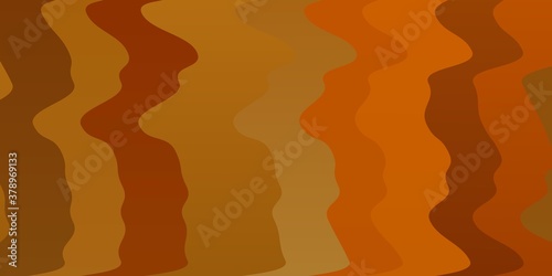 Light Orange vector template with lines. Colorful geometric sample with gradient curves.  Pattern for websites  landing pages.