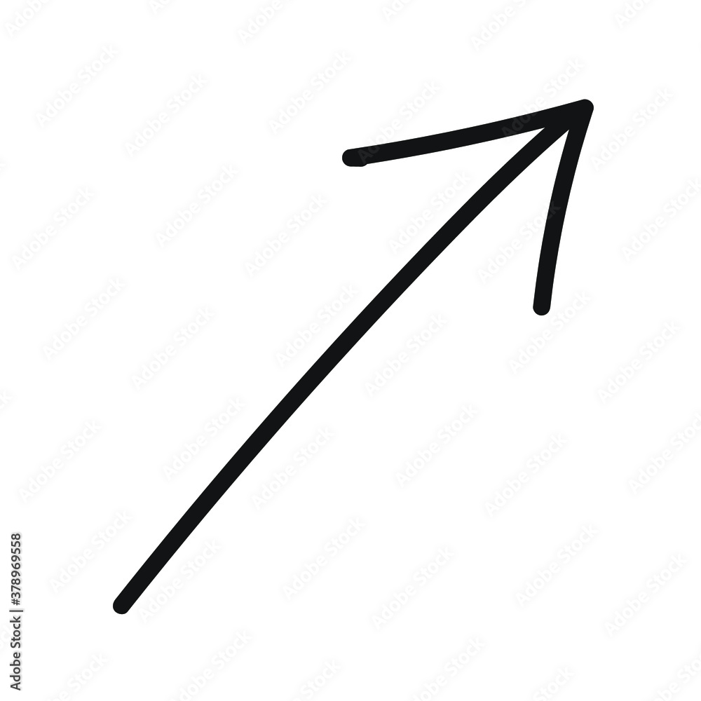 Hand Drawn Marker Icon. Arrow, circle, delete, line, marker, smudge, up, down, thin line web symbol on white background - vector illustration eps10 Hand Drawn Marker Icon. Arrow, circle, delete, line, marker, smudge, up, down, thin line web symbol on white background - vector illustration eps10