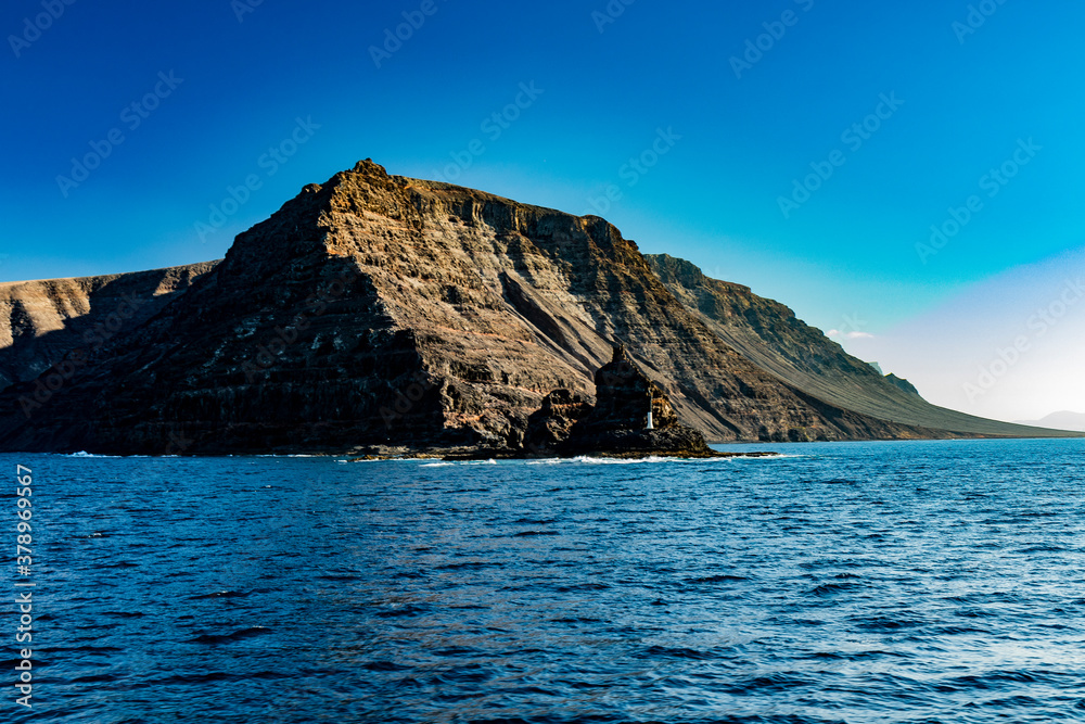 Paisajes desde la isla Graciosa de Lanzarote