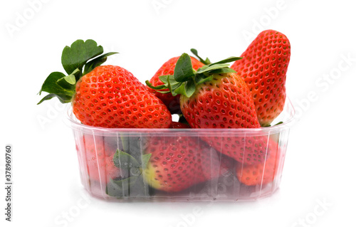 Strawberries on the light background