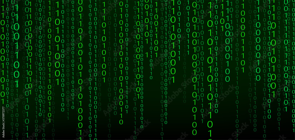 Green matrix background. stream of binary code. Falling numbers on dark backdrop. Digital computer code. Coding and hacking. Vector illustration. Green matrix background. stream of binary code. Falling numbers on dark backdrop. Digital computer code. Coding and hacking. Vector illustration.
