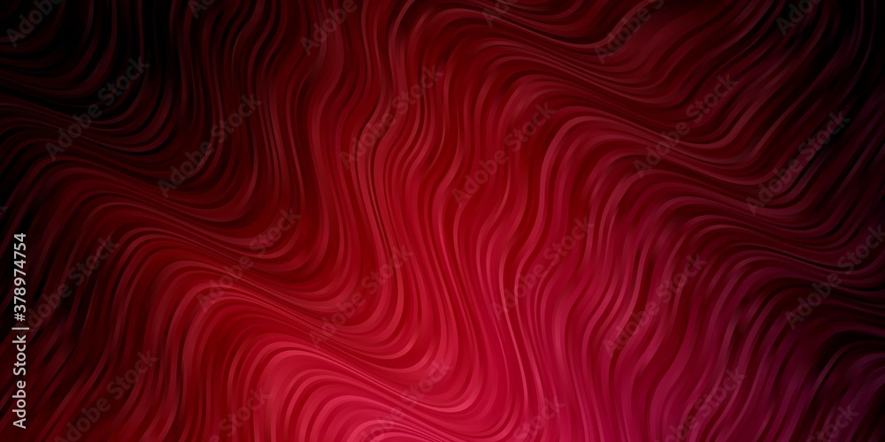 Light Pink, Red vector backdrop with curves. Colorful illustration, which consists of curves. Template for cellphones.