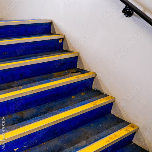 Colourful Car Park Stairway Concept, With No People photo