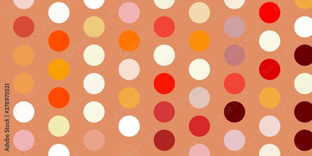 Light orange vector template with circles.