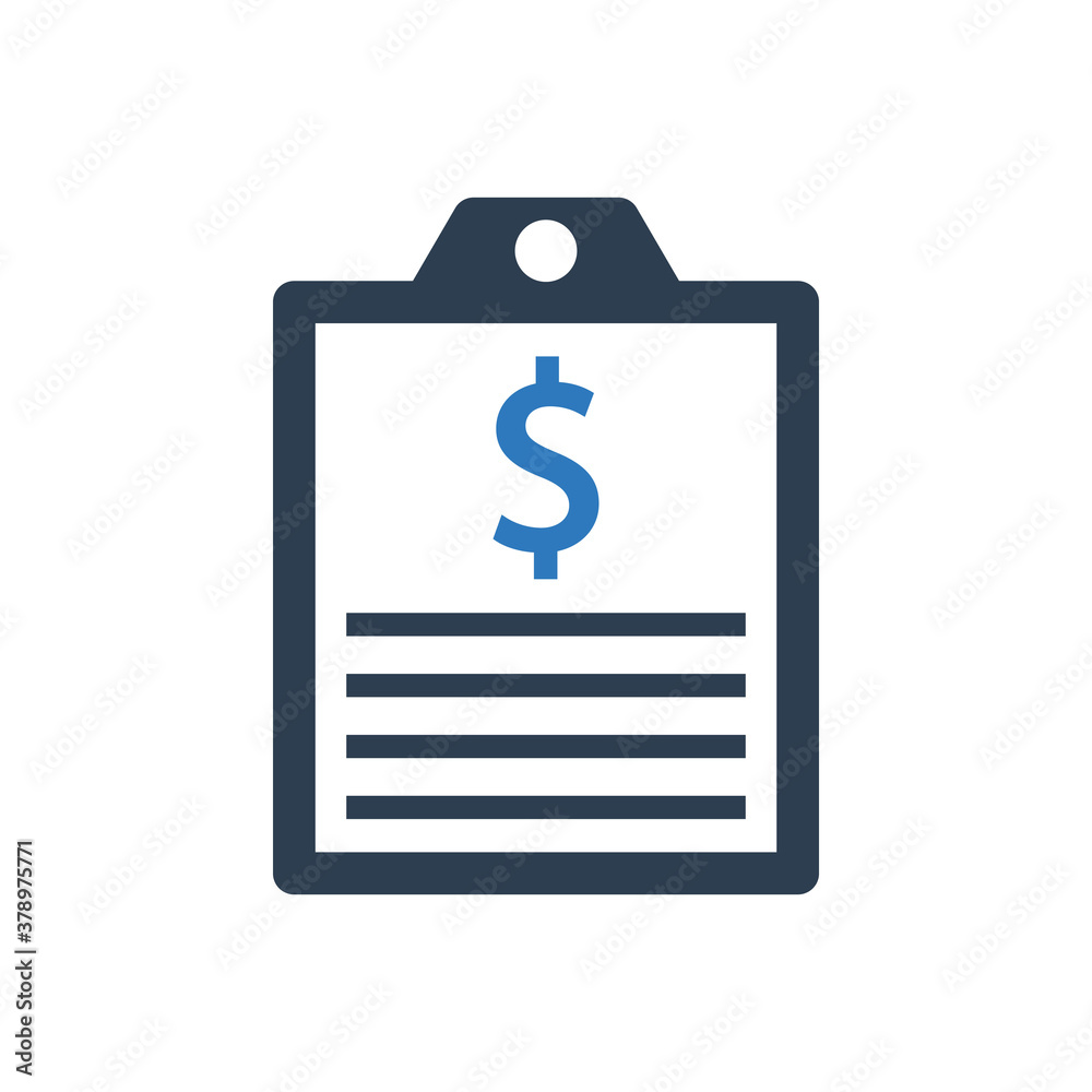 business Clipboard icon with dollar symbol business Clipboard icon with dollar symbol