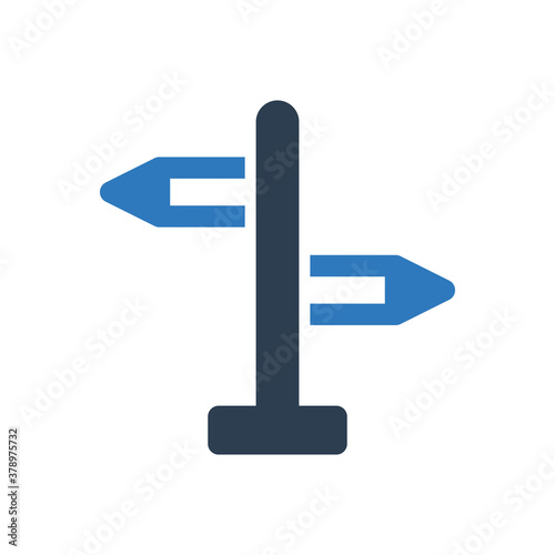 direction sign - indication sign - icon 
