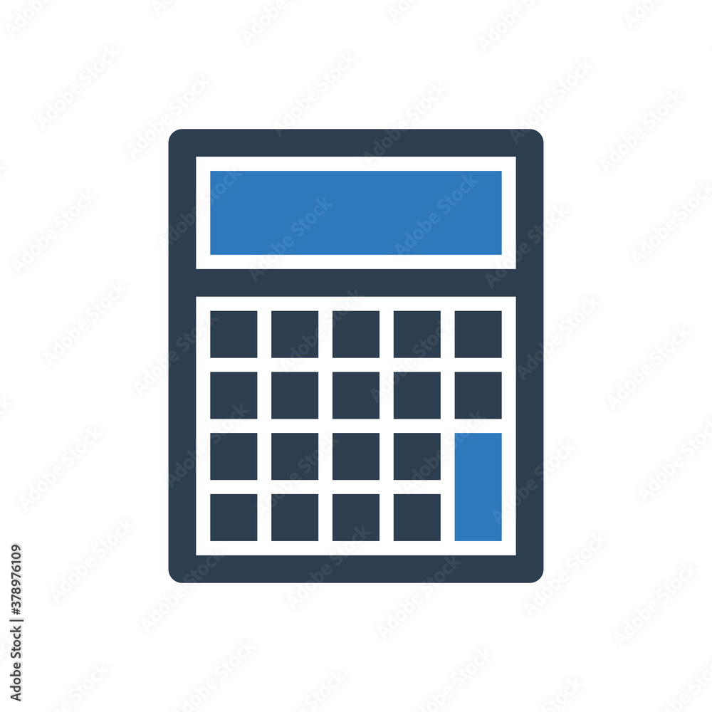 Calculator icon - economy math icon Calculator icon - economy math icon