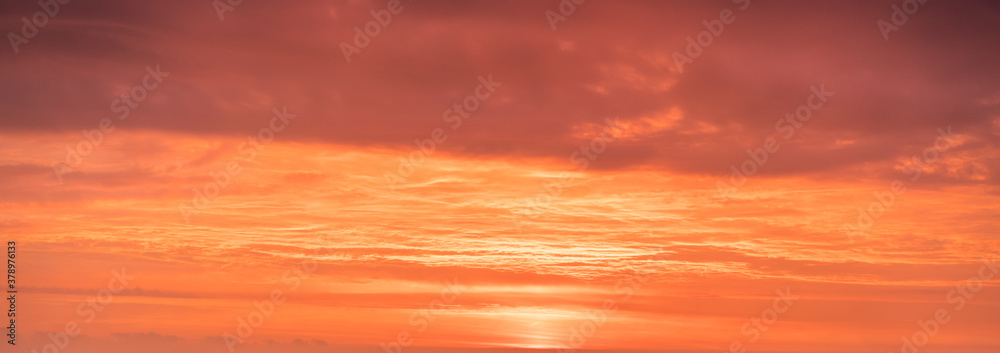 Romantic sunrise at a cloudy sky Romantic sunrise at a cloudy sky