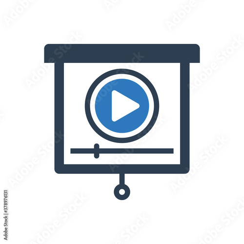 video presentation board icon
