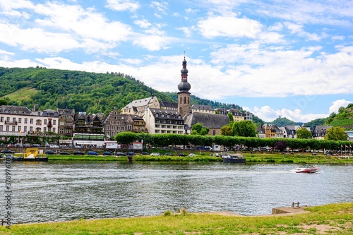 Cochem. Beautiful historical town on romantic Moselle, Mosel river. City view with Reichsburg castle on a hill. Rhineland-Palatinate, Germany