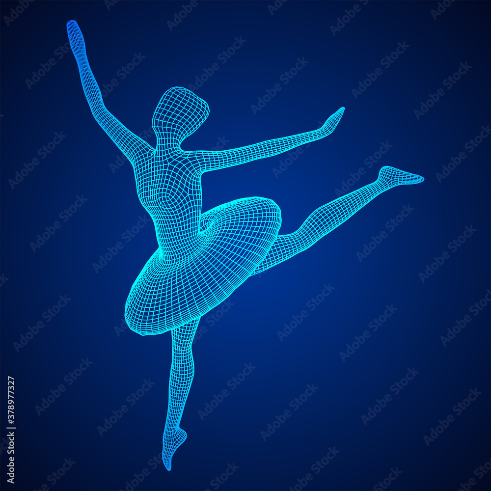 Obraz premium Dancing ballerina. Woman classic ballet dancer