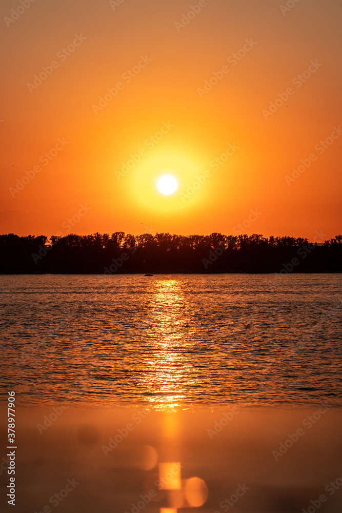 Beautiful sunset over the Volga Beautiful sunset over the Volga