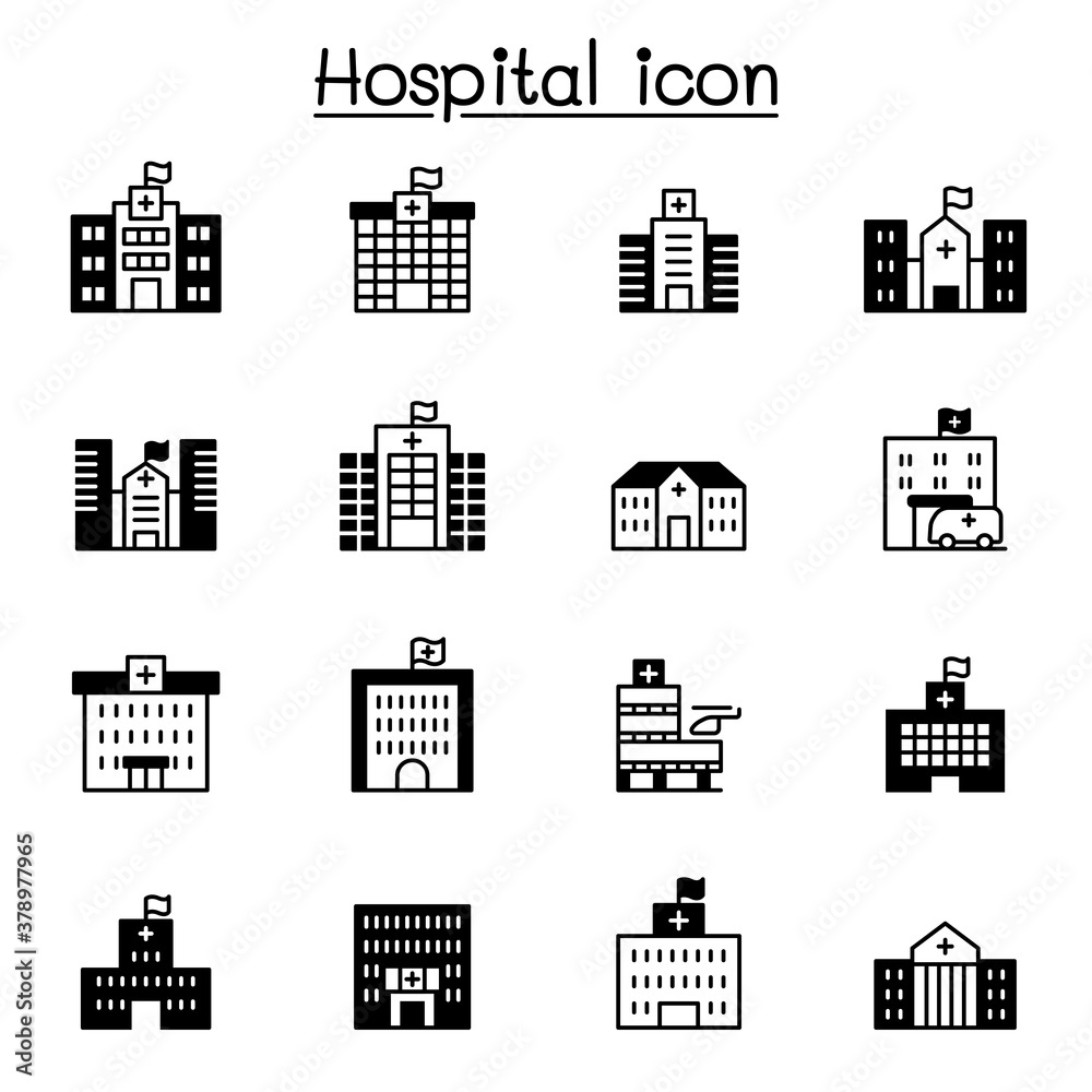 Hospital icon set vector illustration graphic design