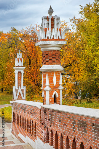 Photography Sightseeing Of Moscow. historical building in Tsaritsyno