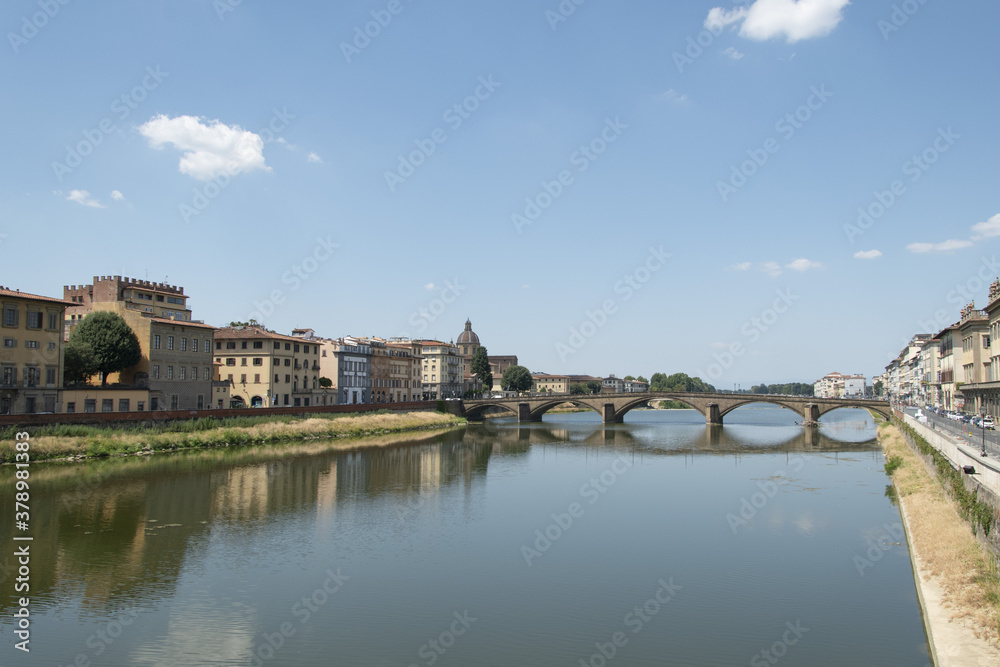 Fototapeta premium Ponte Santa Trinita in Florence over the Arno River, Tuscany, Italy
