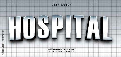 hospital text effect editable vector file text design vector