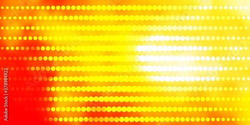 Light Orange vector texture with circles. Abstract illustration with colorful spots in nature style. Pattern for booklets, leaflets.