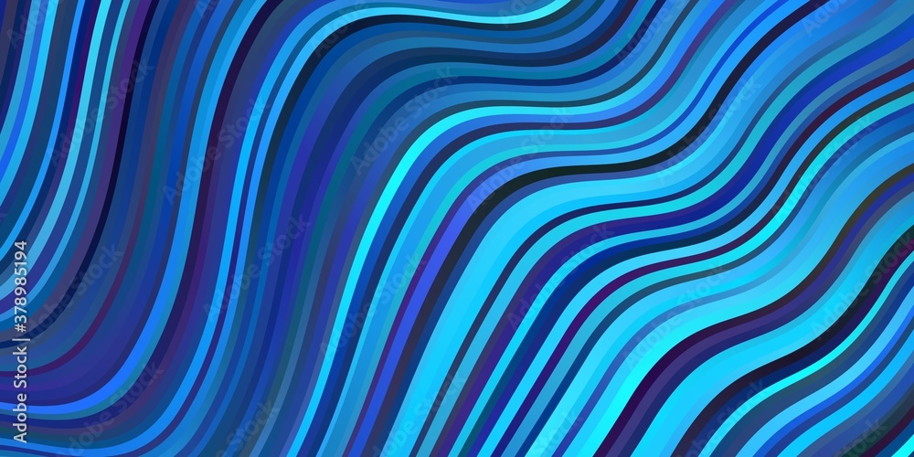 Dark BLUE vector template with curved lines. Abstract illustration with bandy gradient lines. Smart design for your promotions. Dark BLUE vector template with curved lines. Abstract illustration with bandy gradient lines. Smart design for your promotions.
