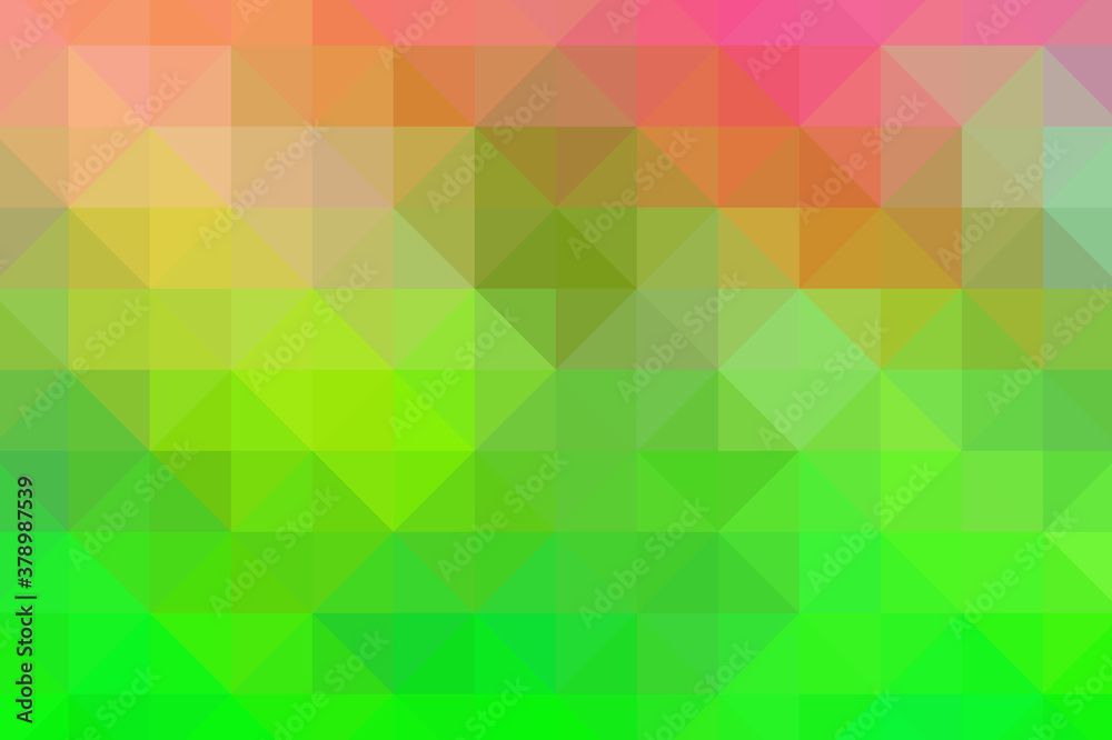 Fototapeta premium Triangular pixelation. Multi-colored pixel background. The texture consisting of multi-colored triangles.