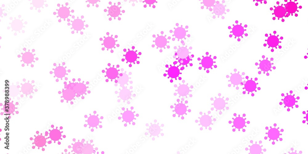 Light pink, yellow vector template with flu signs. Light pink, yellow vector template with flu signs.