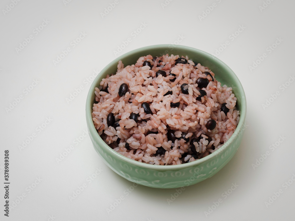 Traditional Korean Rice with Red Beans called Patbap, literally meaning Red Bean Rice. Traditional Korean Rice with Red Beans called Patbap, literally meaning Red Bean Rice.