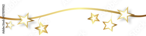 Gold Band Banner Hintergrund Weihnachten Stern Sterne