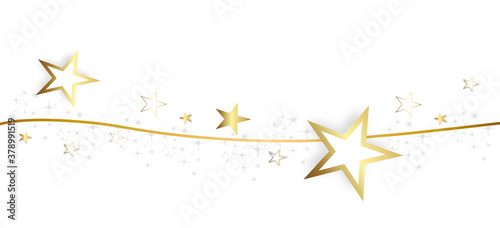 Gold Stern Sterne Welle Wellen Band Banner Hintergrund