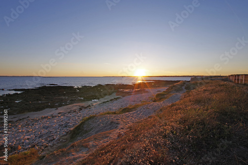 Coucher de soleil sur la cote bretonne