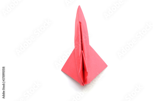 A red paper plane