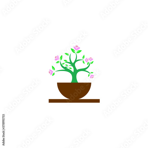 flowers and vase composition  Modern vase icon. vector illustration in flat design.