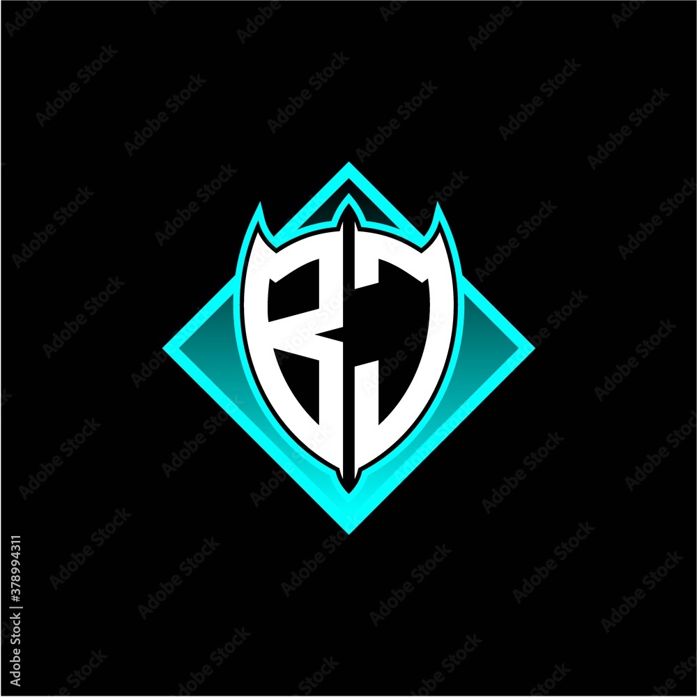 B J letter shield with square protection logo as a sweetener B J letter shield with square protection logo as a sweetener