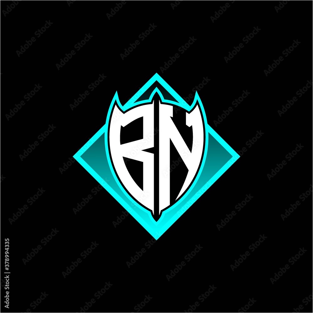 B N letter shield with square protection logo as a sweetener B N letter shield with square protection logo as a sweetener