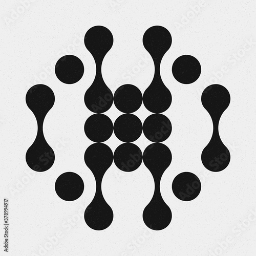 Abstract Cross Pattern Dots Logo generative computational art illustration