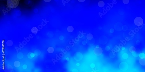 Light BLUE vector background with spots. Abstract colorful disks on simple gradient background. Pattern for booklets, leaflets.