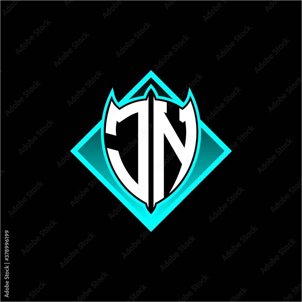 J N letter shield with square protection logo as a sweetener J N letter shield with square protection logo as a sweetener