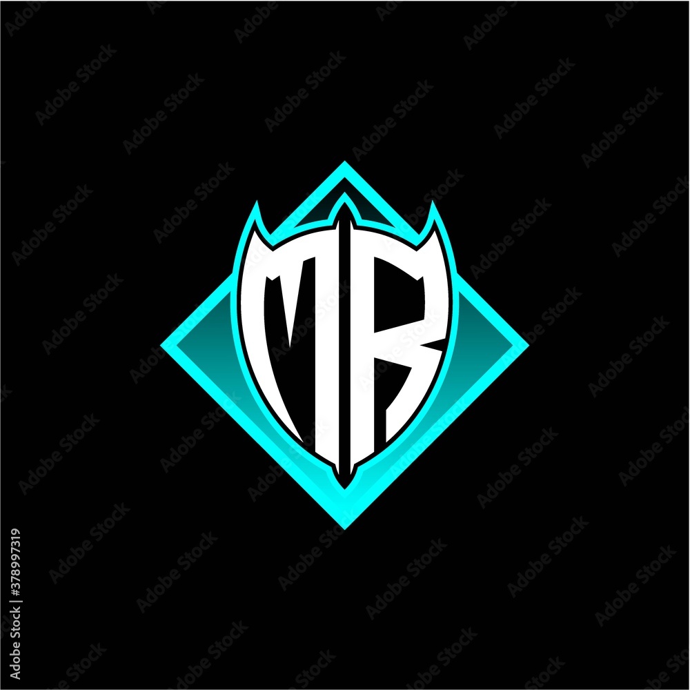 M R letter shield with square protection logo as a sweetener M R letter shield with square protection logo as a sweetener