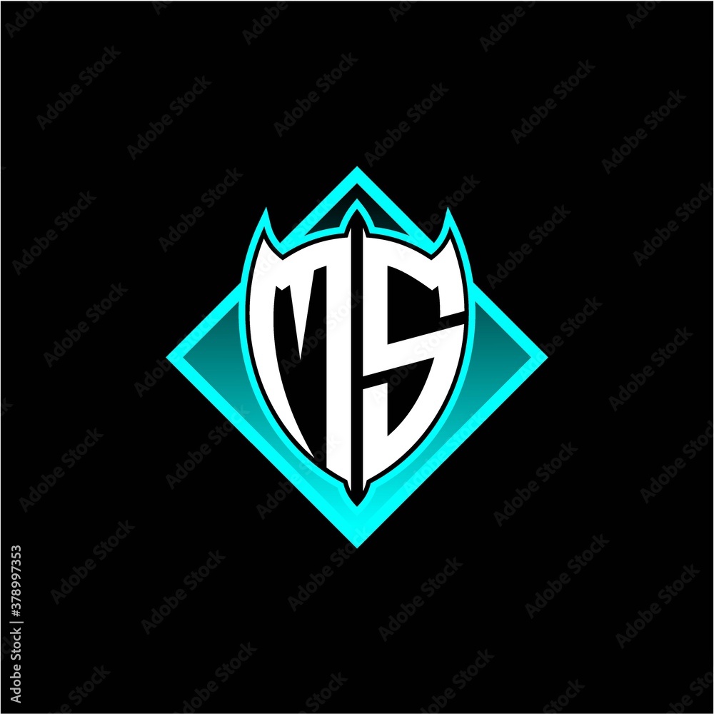 M S letter shield with square protection logo as a sweetener