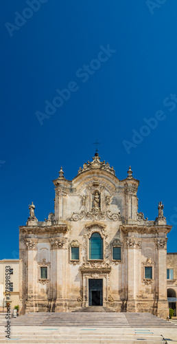 Matera, Basilicata, Italy - The church of San Francesco d'Assisi, in Baroque style.