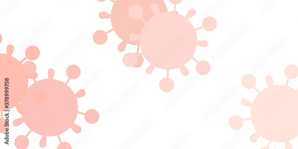Light red vector pattern with coronavirus elements. Light red vector pattern with coronavirus elements.