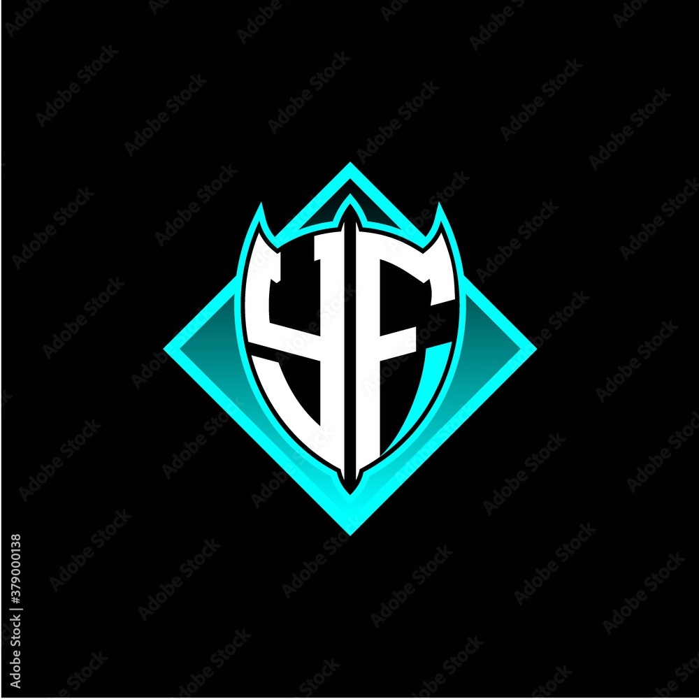 Y F letter shield with square protection logo as a sweetener Y F letter shield with square protection logo as a sweetener