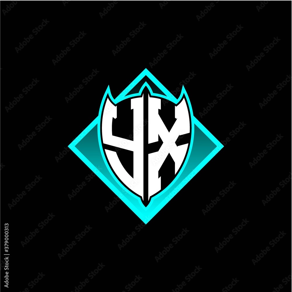 Y X letter shield with square protection logo as a sweetener Y X letter shield with square protection logo as a sweetener