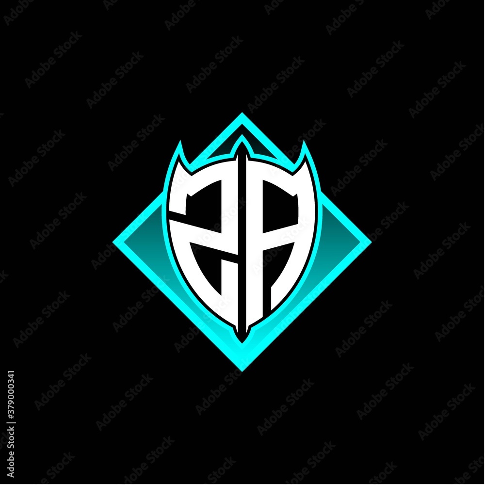 Z A letter shield with square protection logo as a sweetener Z A letter shield with square protection logo as a sweetener