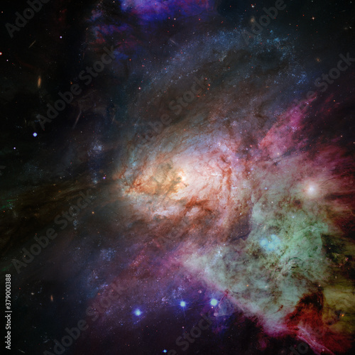 Fototapeta Naklejka Na Ścianę i Meble -  Nebula and stars in cosmos space. Elements of this image furnished by NASA