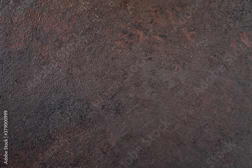 Brown background on the canvas. Baking sheet, rust, rustic.