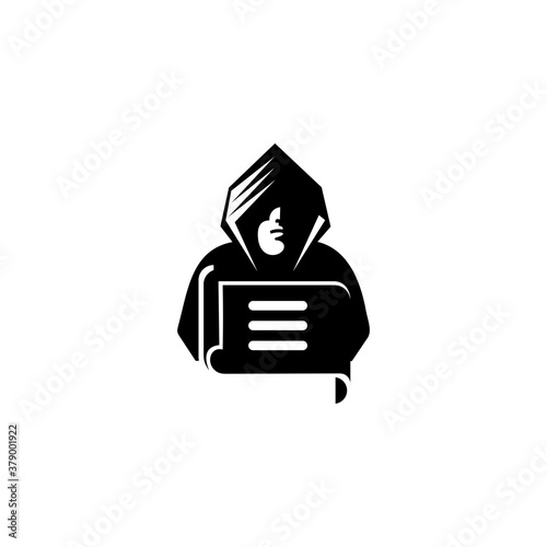 Hacker Icon, spy agent, Security shield. .Logo for buttons, websites, mobile apps and other design needs.
