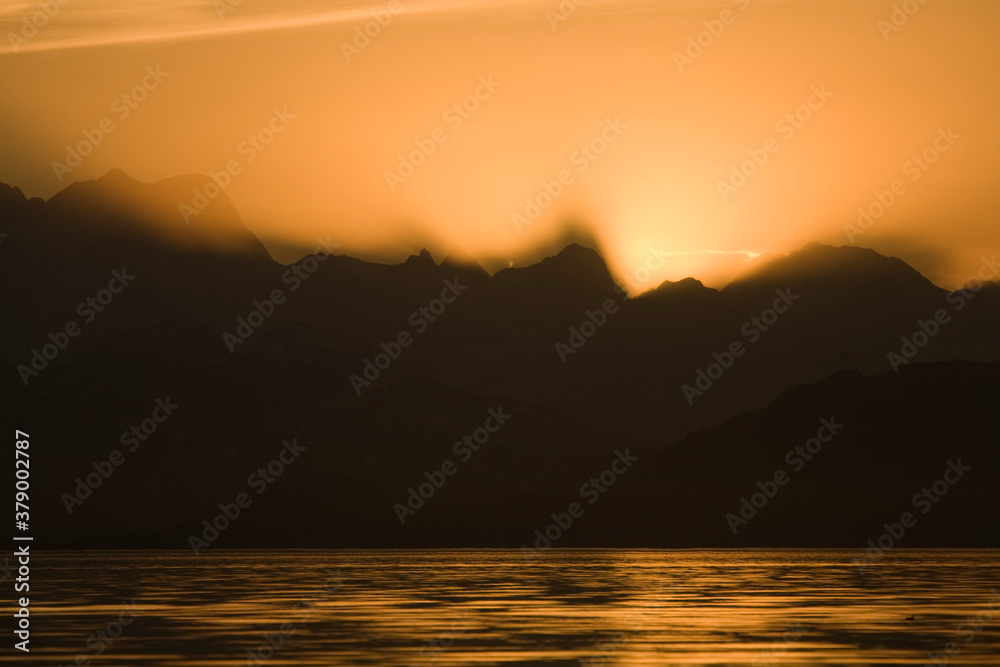 Sunset, Glacier Bay National Park, Alaska